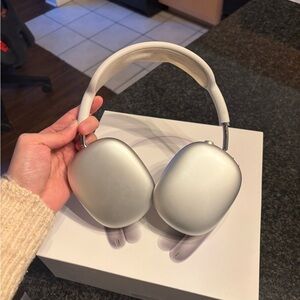 Apple AirPods Max Wireless Headset - Silver Lightning - Extra Leather Ear Cups